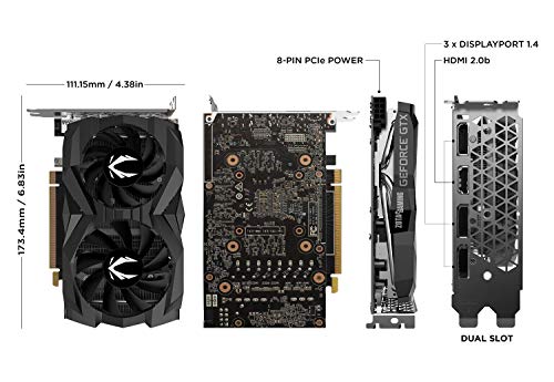 ZOTAC GeForce GTX 1660 Super 6GB GDDR6 192-bit Gaming Graphics Card, Super Compact, ZT-T16620F-10L