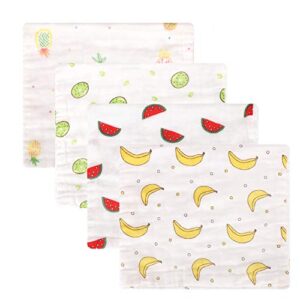 accmor baby burp cloths, 4 pack muslin burp cloths, baby burp rags, 6 layers extra absorbent and soft large 100% cotton burp cloths