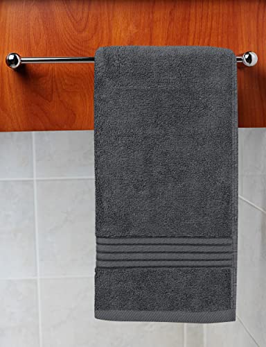 Utopia Towels 6 Piece Premium Hand Towels Set, (16 x 28 inches) 100% Ring Spun Cotton, Lightweight and Highly Absorbent Towels for Bathroom, Travel, Camp, Hotel, and Spa (Grey)