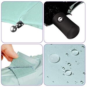 Shinok Travel Umbrella Compact Folding Sun Umbrellas Lighweight Auto Open Close for Women Parasol Mint Green