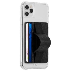 case-mate - stick on credit card wallet - phone holder - loop pockets - ultra-slim card holder - finger loop for secure hold - fit - apple – iphone – samsung – galaxy – black
