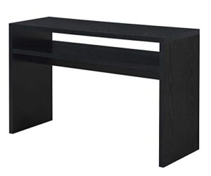 convenience concepts northfield deluxe console table, black