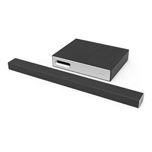 vizio sb3621n-g8 36 inch 2.1 wireless bluetooth sound bar speaker system for home theater and tv with subwoofer and infrared remote control, black
