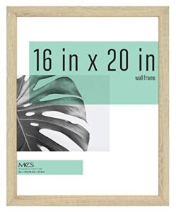 mcs studio gallery frame, natural woodgrain, 16 x 20 in, single