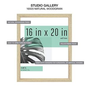 MCS Studio Gallery Frame, Natural Woodgrain, 16 x 20 in, Single