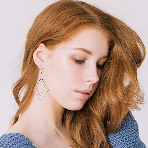 51 PCS Gold Silver Jewelry Set with 6 PCS Necklace,9 PCS Bracelet,36 PCS Layered Ball Dangle Hoop Stud Earrings for Women Jewelry Fashion and Valentine Birthday Party Gift