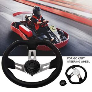 Off-Road Kart Steering Wheel 270mm 3 Spokes Vehicle PU Foam Interior Steering Wheel For Go Kart