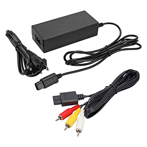 Jadebones Replacement AC Power Adapter Block, Composite AV Cable for Gamecube NGC Console