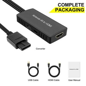 ZUZONG HDMI Cable for N64, Support 16:9/4:3 Conversion, N64 to HDMI Converter, Composite with N64/GameCube/SNES