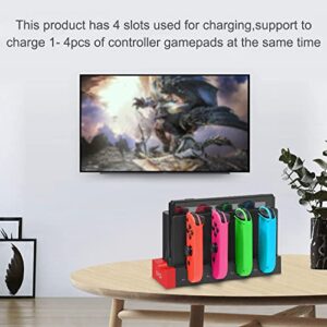 Charging Dock Compatible with Nintendo Switch & Switch OLED Model Joycons, Switch Controller Charger Dock Station for Joycon Charges up to 4pcs, Charging Stand Station for Nintendo Switch/OLED Model