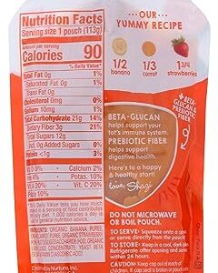 HAPPY TOT Organic Banana, Carrots, & Strawberries Immunity Baby Food, 4 OZ