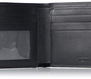 TUMI Nassau Double Billfold Wallet - Leather Wallet for Men with ID Window and 4 Card Pockets - Men's Wallet, Card Cases, and Money Organizers - RFID Protected Wallet - Textured Black