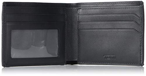 TUMI Nassau Double Billfold Wallet - Leather Wallet for Men with ID Window and 4 Card Pockets - Men's Wallet, Card Cases, and Money Organizers - RFID Protected Wallet - Textured Black