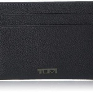 TUMI Nassau Money Clip Card Case with RFID Lock for Men - Keeps Your Most Essential Cards and Cash - Black Texture