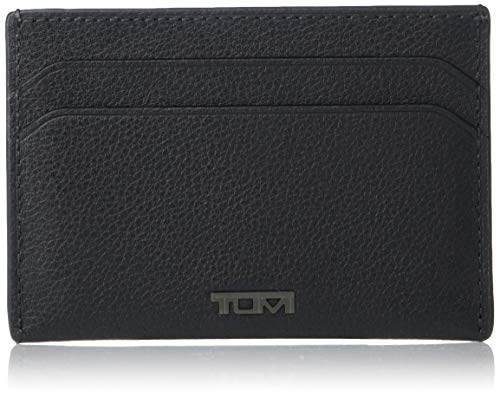 TUMI Nassau Money Clip Card Case with RFID Lock for Men - Keeps Your Most Essential Cards and Cash - Black Texture