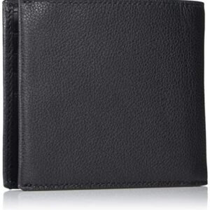 TUMI Nassau Global Center Flip Passcase Wallet with RFID Lock for Men - Fitted with 2 Cash Sleeves Sized for International Currencies - Black Texture