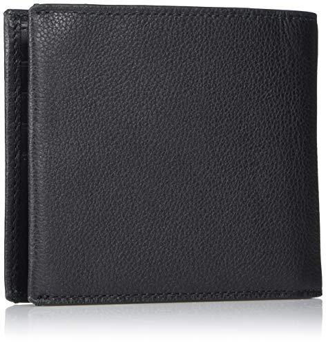 TUMI Nassau Global Center Flip Passcase Wallet with RFID Lock for Men - Fitted with 2 Cash Sleeves Sized for International Currencies - Black Texture