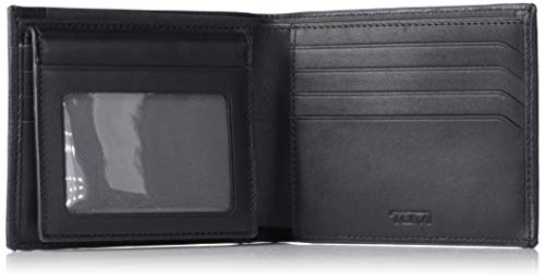 TUMI Nassau Global Removable Passcase Wallet with RFID Lock for Men - With 2 Cash Sleeves and 8 Card Pockets - Black Texture