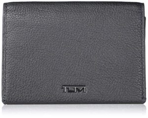 tumi - nassau gusseted card case wallet for men - black texture