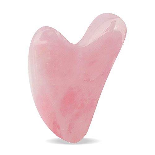 DEAYOKA Rose Quartz Gua Sha Tool - Asian Beauty Secret - 100% Authentic & Genuine Rose Quartz