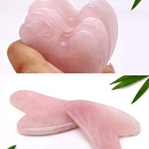 DEAYOKA Rose Quartz Gua Sha Tool - Asian Beauty Secret - 100% Authentic & Genuine Rose Quartz