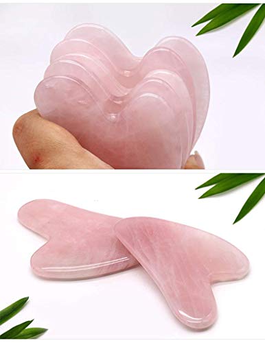 DEAYOKA Rose Quartz Gua Sha Tool - Asian Beauty Secret - 100% Authentic & Genuine Rose Quartz