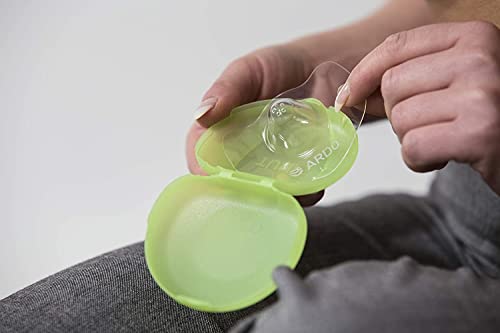 Ardo Tulips Contact Nipple Shields for Breastfeeding, Made in Switzerland, 2 Count with Carrying Case, BPA Free (S, 16mm)