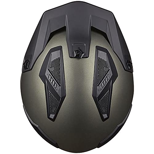 ILM Open Face Motorcycle 3/4 Half Helmet for Dirt Bike Moped ATV UTV Motocross Cruiser Scooter DOT Model 726X (Midnight Green,M)