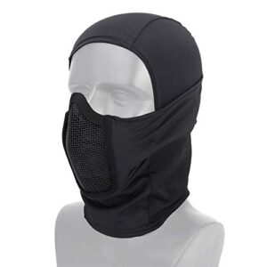 oarea tactical full face mask balaclava cap motorcycle army airsoft paintball headgear metal mesh hunting protective mask