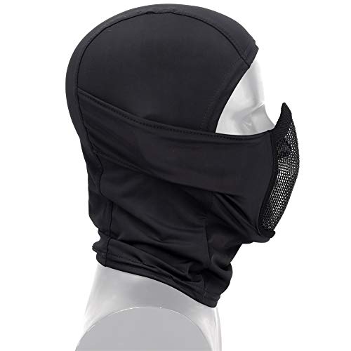 OAREA Tactical Full Face Mask Balaclava Cap Motorcycle Army Airsoft Paintball Headgear Metal Mesh Hunting Protective Mask