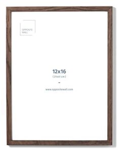 (12x16 in | 31x41 cm) dark oak solid oak wood picture frame poster frame wall photo frame