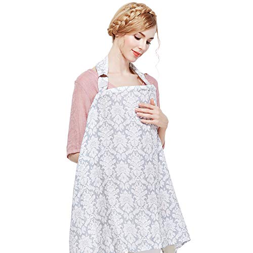 UARERISE Breastfeeding Nursing Cover,Breathable Cotton Privacy Feeding Cover, Feeding Apron,Adjustable Strap, Stylish and Elegant (Style 2)