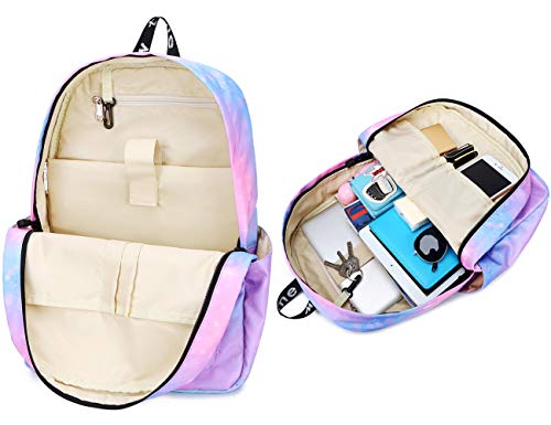 mygreen Galaxy Backpack for Girls, Boys, Kids, Teens, 14 inch Durable Book Bags for Elementary, Middle, Junior High School Students, A Gift That Gives Back Purple