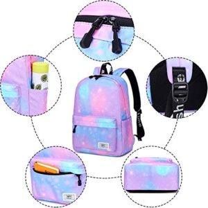 mygreen Galaxy Backpack for Girls, Boys, Kids, Teens, 14 inch Durable Book Bags for Elementary, Middle, Junior High School Students, A Gift That Gives Back Purple