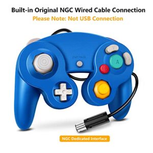 FIOTOK Gamecube Controller, Classic Wired Controller for Wii Nintendo Gamecube (Blue & Red-2Pack)