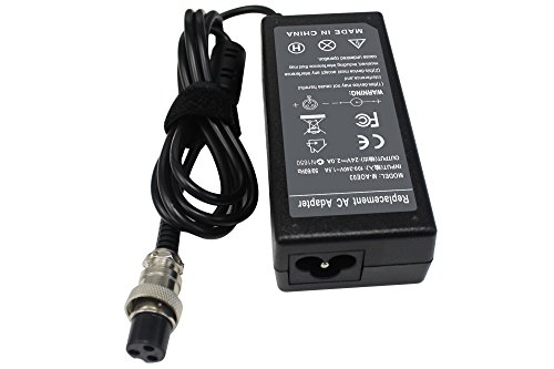 LNOCCIY 48W 24V 2A Scooter Battery Charger for Razor E100 E200 E300 MX350 ZR350 PR200 for Razor Ground Force;Razor Pocket Mod;Sunl Scooter;Mini Chopper;Dirt Quad Bike;Pocket Mod Cable