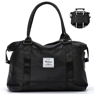 travel gym bag for women, lanbx tote bag carry on luggage sport duffle weekender overnight bags with wet pocket