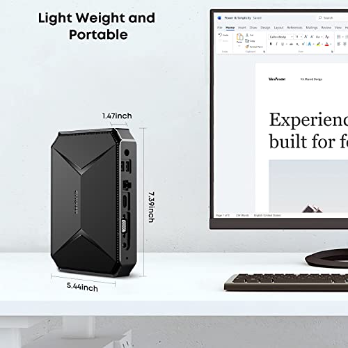 CHUWI Mini PC,8GB RAM 256GB SSD HeroBox Desktop Computer Windows 11, Intel 11th Gen N5100 Quad Core Processor(2.9GHz),Dual WiFi/BT/Gigabit Ethernet/VESA / 4K UHD/USB 3.0/Up to 2TB SSD