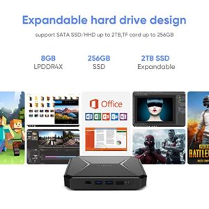 CHUWI Mini PC,8GB RAM 256GB SSD HeroBox Desktop Computer Windows 11, Intel 11th Gen N5100 Quad Core Processor(2.9GHz),Dual WiFi/BT/Gigabit Ethernet/VESA / 4K UHD/USB 3.0/Up to 2TB SSD