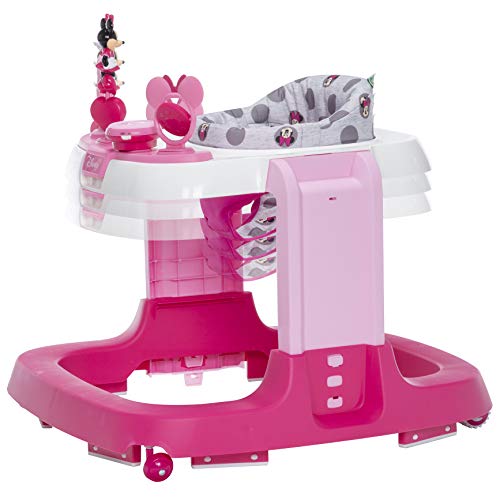 Disney Baby Ready, Set, Walk! DX Developmental Walker, Minnie Grey Dots