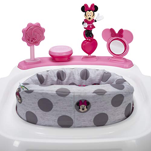 Disney Baby Ready, Set, Walk! DX Developmental Walker, Minnie Grey Dots