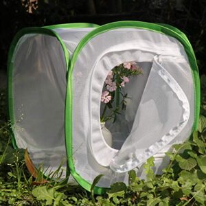 RESTCLOUD Insect and Butterfly Habitat Cage Terrarium Pop-up 12 X 12 X 12 Inches with Zipper Protection