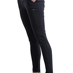 Form Scrub Pants for Women, Knit Drawstring Scrubs for Women CK095P, XXS Petite, Black