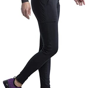 Form Scrub Pants for Women, Knit Drawstring Scrubs for Women CK095P, XXS Petite, Black