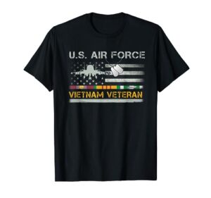 us air force vietnam veteran, usaf veteran, usa flag gift t-shirt