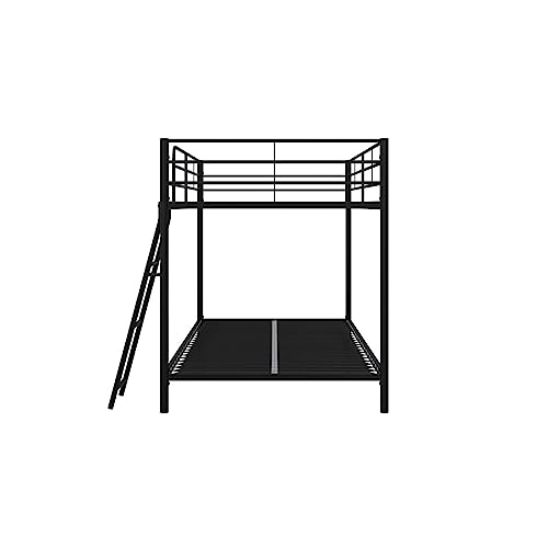 DHP Junior Twin, Low Bed for Kids, Black Bunk -77.5"L x 51"W x 49.5"H