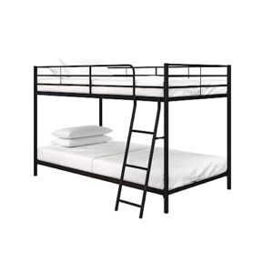 DHP Junior Twin, Low Bed for Kids, Black Bunk -77.5"L x 51"W x 49.5"H