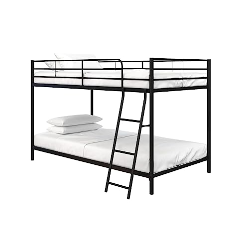 DHP Junior Twin, Low Bed for Kids, Black Bunk -77.5"L x 51"W x 49.5"H