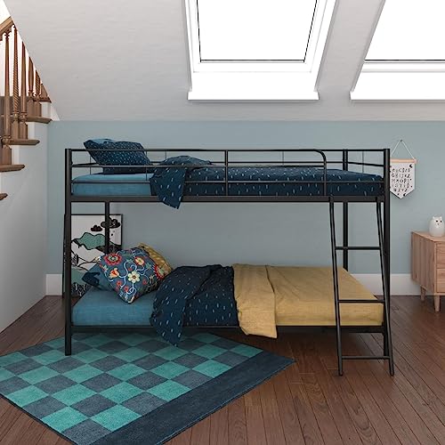 DHP Junior Twin, Low Bed for Kids, Black Bunk -77.5"L x 51"W x 49.5"H