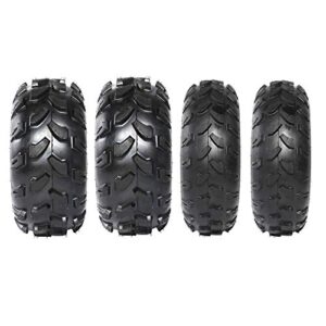 WPHMOTO 2Pcs 19x7-8 Front and 2Pcs 18X9.5-8 Rear Tubeless Wheel Tire With Rim for ATV Go Kart Quad Bike 4 Wheelers